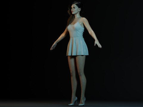 Katie Cassidy 3D Model
