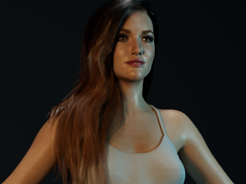 Katie Cassidy 3D Model