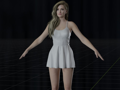Katie Cassidy 3D Model
