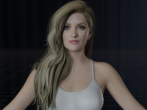 Katie Cassidy 3D Model