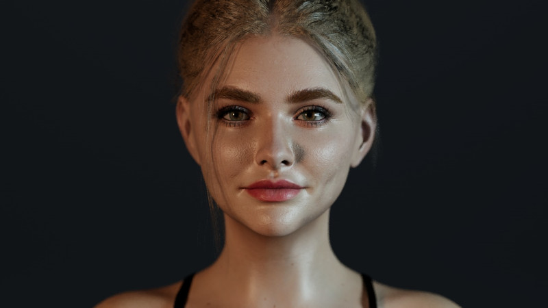 Chloe Grace Moretz Model 3D .c4d .max .obj .3ds .fbx .stl .blend