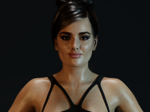 Salma Hayek Model 3D