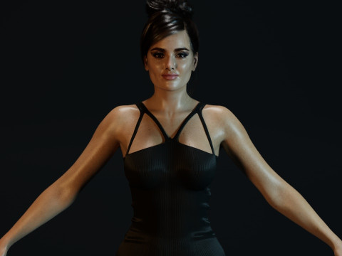 Salma Hayek Model 3D