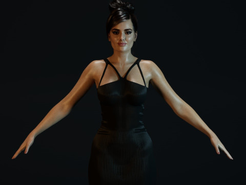 Salma Hayek Model 3D