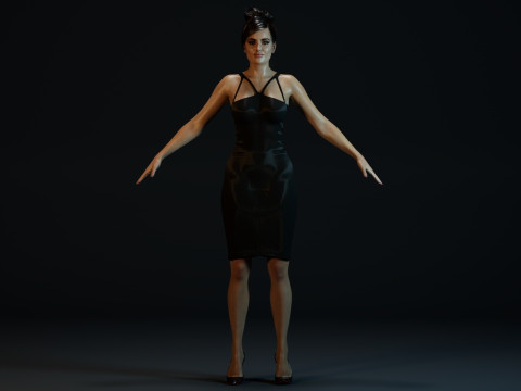 Salma Hayek Model 3D