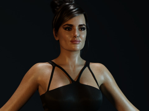 Salma Hayek Model 3D