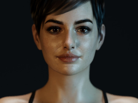 Anne Hathaway 3D-Modell