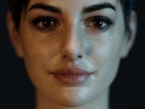 Anne Hathaway Modelo 3D