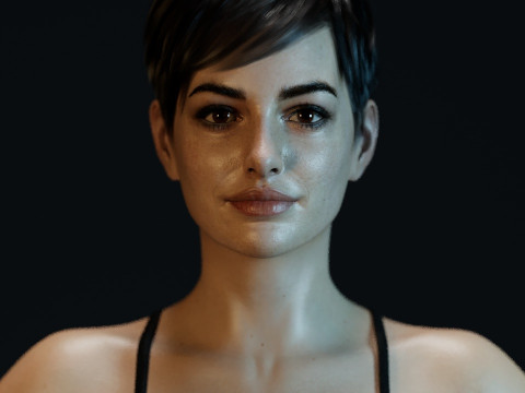Anne Hathaway Modelo 3D