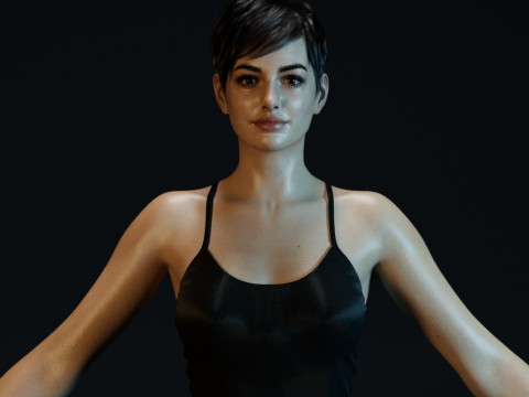 Anne Hathaway Modelo 3D