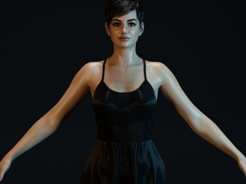 Anne Hathaway Modelo 3D