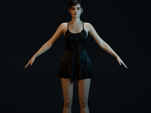 Anne Hathaway Modelo 3D
