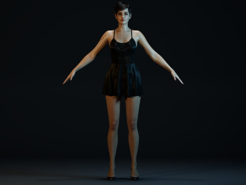 Anne Hathaway Modelo 3D
