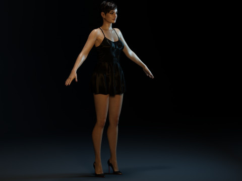 Anne Hathaway Modelo 3D
