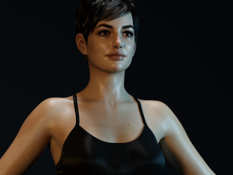 Anne Hathaway Modelo 3D
