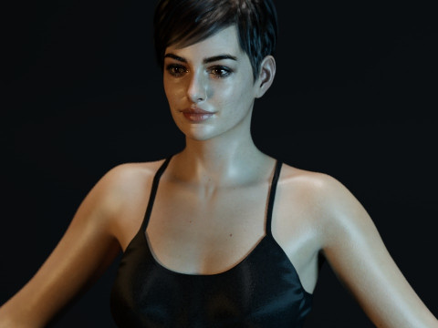 Anne Hathaway Modelo 3D