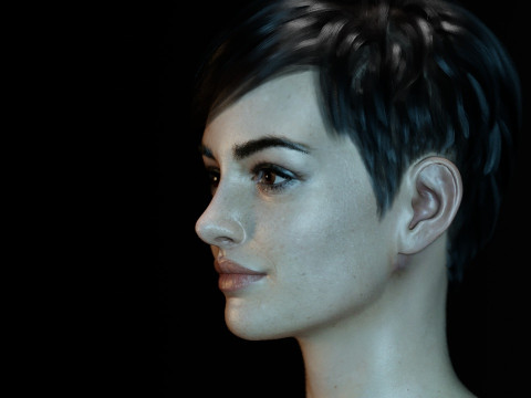 Anne Hathaway Modelo 3D