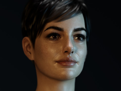 Anne Hathaway Modelo 3D