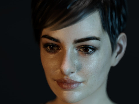 Anne Hathaway Modelo 3D