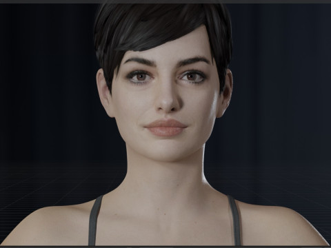 Anne Hathaway Modelo 3D