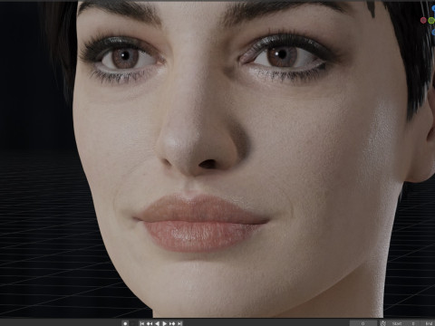 Anne Hathaway Modelo 3D
