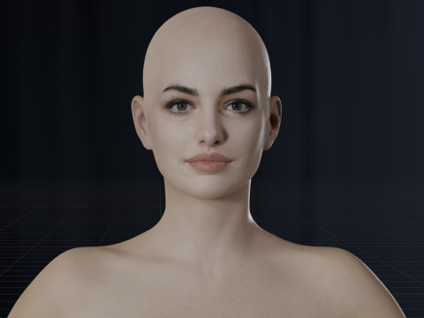 Anne Hathaway Modelo 3D
