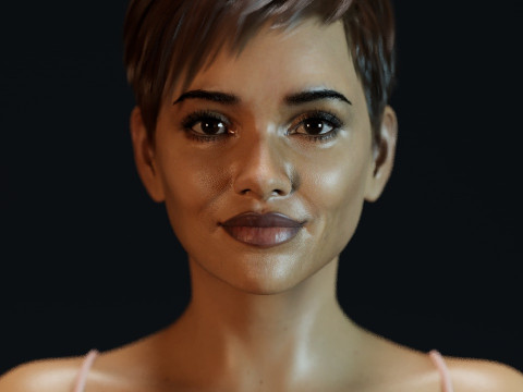 Halle Berry 3D-Modell