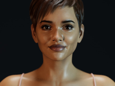 Halle Berry 3D-Modell