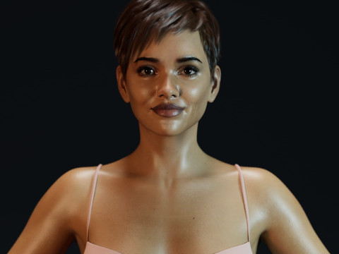 Halle Berry 3D-Modell