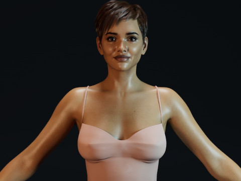 Halle Berry 3D-Modell