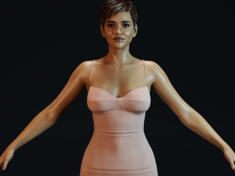 Halle Berry 3D-Modell