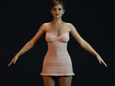 Halle Berry 3D-Modell