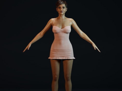 Halle Berry 3D-Modell