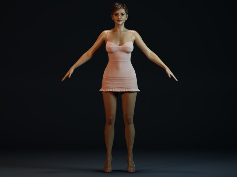 Halle Berry 3D-Modell
