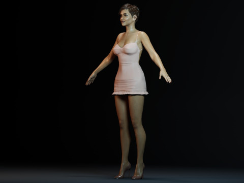 Halle Berry 3D-Modell