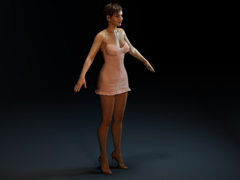 Halle Berry 3D-Modell