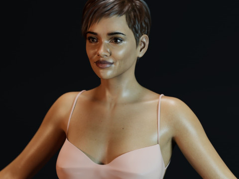 Halle Berry 3D-Modell