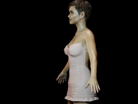 Halle Berry 3D-Modell