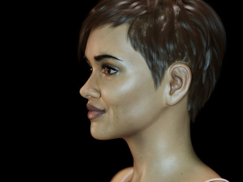 Halle Berry 3D-Modell