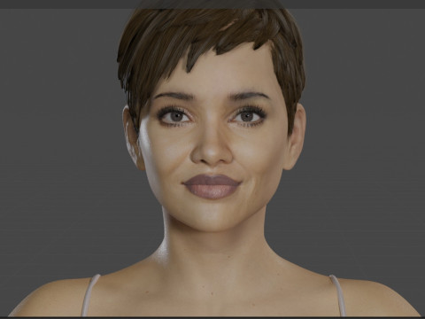 Halle Berry 3D-Modell