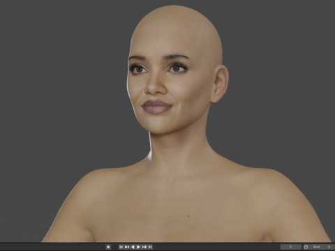 Halle Berry 3D-Modell