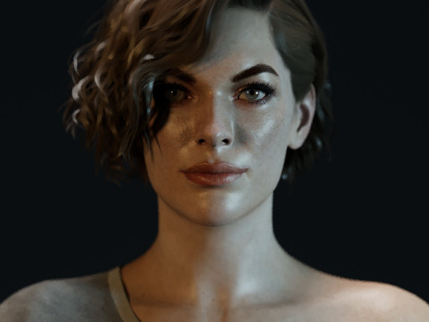 Milla Jovovich 3D 模型