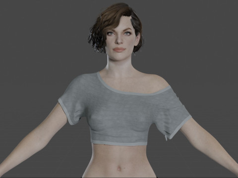 Milla Jovovich 3D 模型