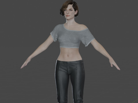 Milla Jovovich 3D 模型