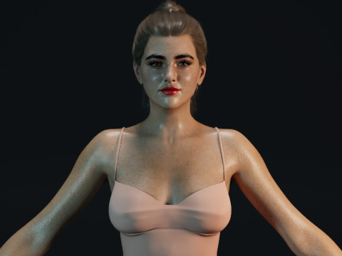 Kathryn Newton Model 3D