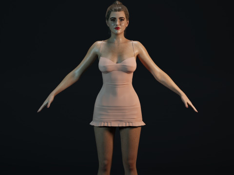 Kathryn Newton Model 3D