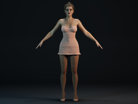 Kathryn Newton Model 3D