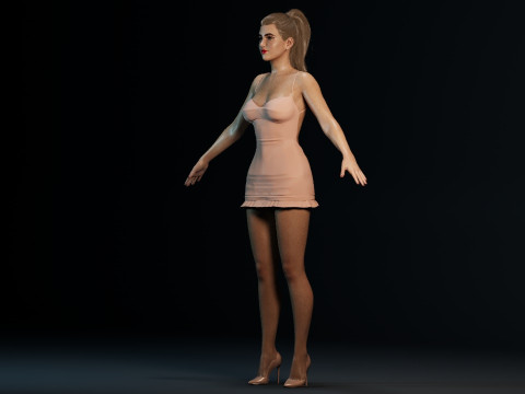 Kathryn Newton Model 3D