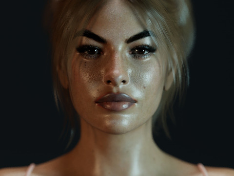 Eva Mendes Modello 3D