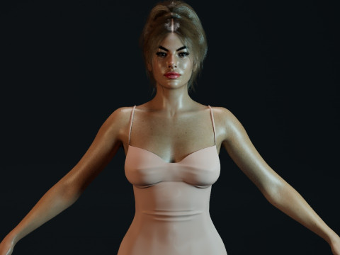 Eva Mendes Modello 3D